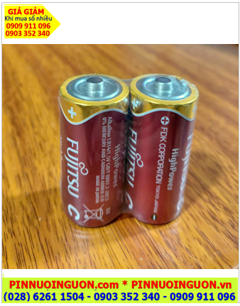 Pin Fujitsu LR14(2S) FH; Pin LR14(2S) FH; Pin trung C 1.5v Alkaline Fujitsu LR14(2S) FH chính hãng _Made in Japan Vỉ 2viên